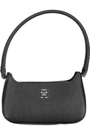 Tommy Hilfiger Femme, Sacs, Noir, Taille: ONE Size Sac à Bandoulière Noir avec Fermeture Magnétique