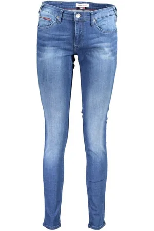 Tommy Hilfiger Femme, Jeans, Bleu, Taille: W29 L32 Jean Skinny Vintage Effet Délavé avec Broderie