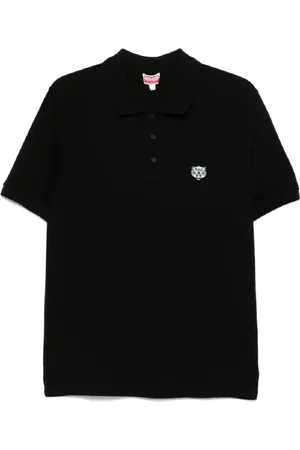 Kenzo Homme, Tops, Noir, Taille: S Tee Tigre Heureux Chemise Coton Stylée