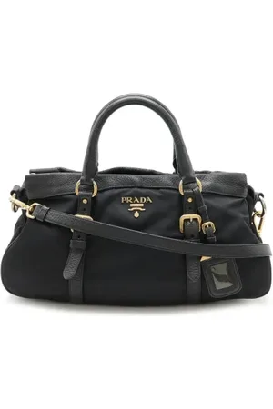 Prada Femme, Pre-owned, Noir, Taille: ONE Size Pre-owned Toile sacs-prada
