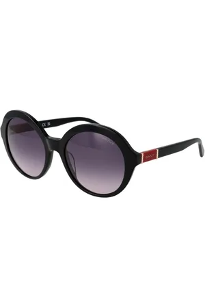 GANT Femme, Accessoires, Noir, Taille: ONE Size Femmes Noires Lunettes de Soleil Rondes Dégradé Violet