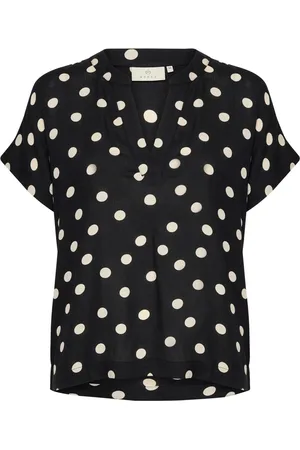 Kaffe Femme, Blouses et Chemises, Noir, Taille: 42 FR Haut & T-shirt à pois