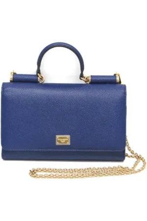 Dolce & Gabbana Femme, Pre-owned, Bleu, Taille: ONE Size Pre-owned Cuir sacs-main