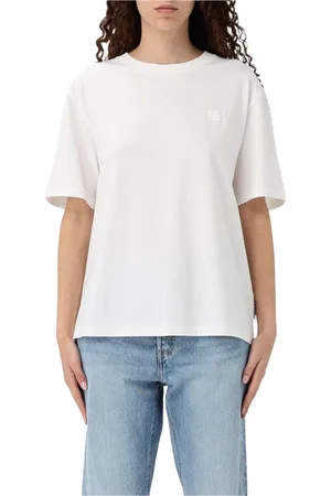Moose Knuckles Femme, Tops, Blanc, Taille: 40 FR T-shirt à manches courtes de couleur lait