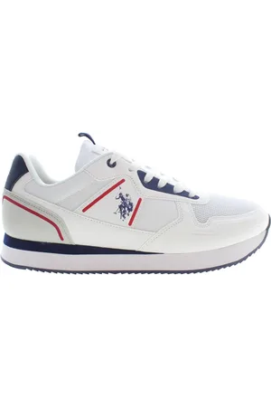 U.S. Polo Assn. Homme, Chaussures, Blanc, Taille: 44 EU Baskets de Sport Blanches à Lacets