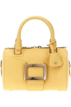 Roger Vivier Femme, Sacs, Jaune, Taille: ONE Size Élégant Sac en Cuir Tan