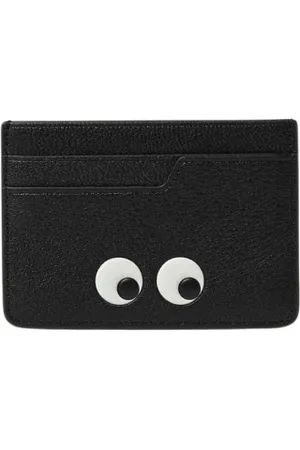 Anya Hindmarch Femme, Accessoires, Noir, Taille: ONE Size Porte-Cartes en Cuir Noir