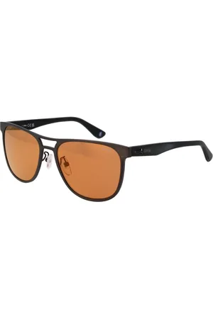 BMW Homme, Accessoires, Noir, Taille: ONE Size Lunettes de Soleil Aviateur Gunmetal Orange Miroir