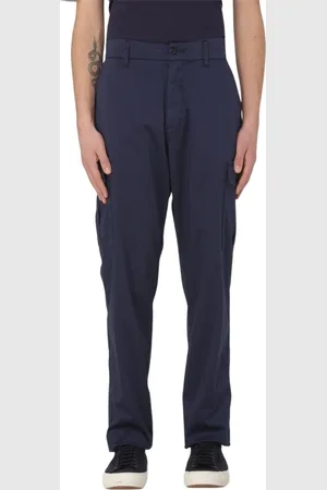 ELEVENTY Homme, Pantalons, Bleu, Taille: W33 Pantalon Cargo Bleu Coupe Décontractée