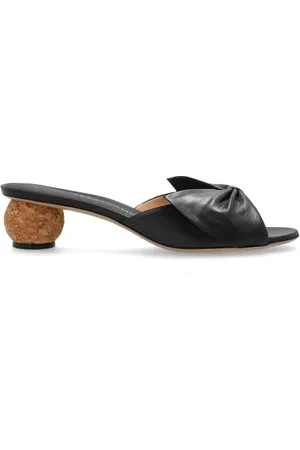 Salvatore Ferragamo Femme, Chaussures, Noir, Taille: 39 1/2 EU Mules en cuir avec talons