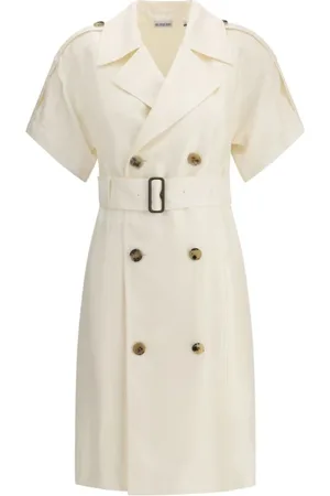 Burberry Femme, Manteaux, Blanc, Taille: 36 FR Robe Trench Classique