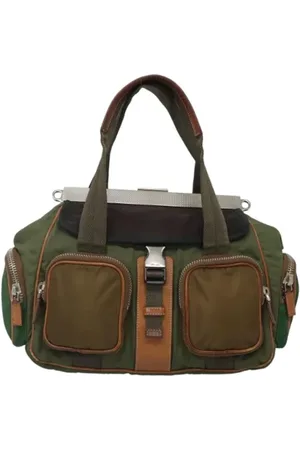 Prada Femme, Pre-owned, Vert, Taille: ONE Size Pre-owned Nylon sacs-prada