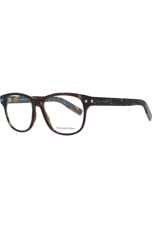 Ermenegildo Zegna Unisex, Accessoires, Brun, Taille: ONE Size Montures Optiques Homme Marron Style Rond