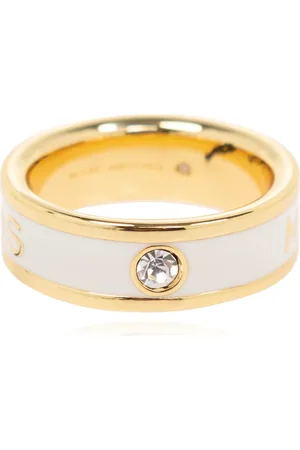 Marc Jacobs Femme, Accessoires, Blanc, Taille: 46 MM Bague avec logo