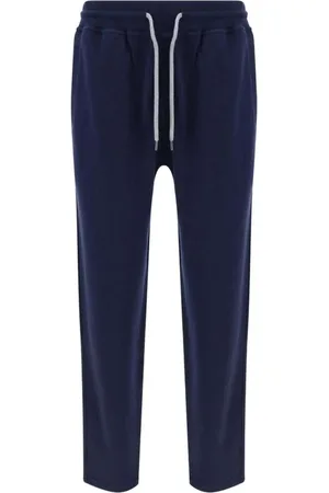 Brunello Cucinelli Homme, Pantalons, Bleu, Taille: S Pantalon de survêtement avec taille élastique style jogger