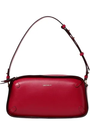 Coccinelle Femme, Sacs, Rouge, Taille: ONE Size Sac à bandoulière en cuir rouge vin