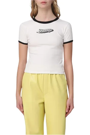 AMBUSH Femme, Tops, Blanc, Taille: 38 FR T-shirt Graphique Blanc
