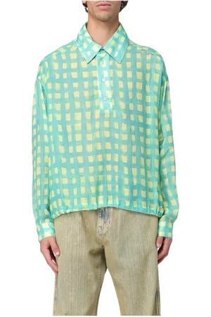 BONSAI Homme, Chemises, Vert, Taille: XL Chemise Gingham Coupe Décontractée Verte