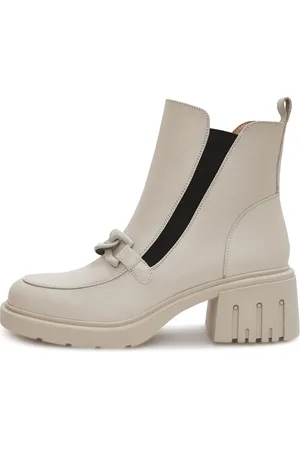 CESARE GASPARI Femme, Chaussures, , Taille: 40 EU Bottines à talon épais avec détails de chaîne