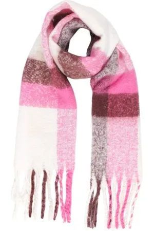 ONLY Femme, Accessoires, Multicolore, Taille: ONE Size Écharpe Violette à Carreaux en Polyester