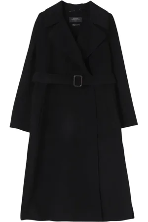 Max Mara Femme, Manteaux, Noir, Taille: 34 FR Manteau en Laine Beige Style Élégant