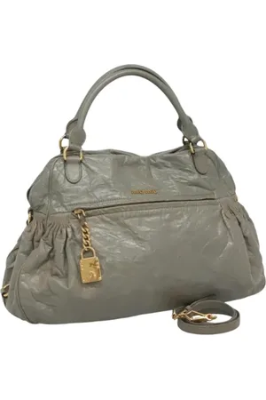 Miu Miu Femme, Pre-owned, Gris, Taille: ONE Size Pre-owned Cuir sacs-main