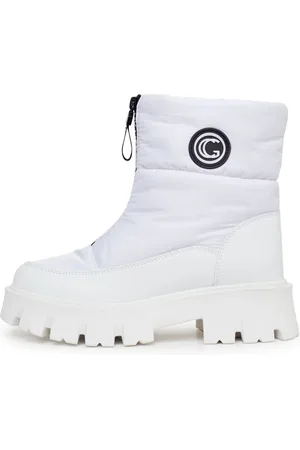 CESARE GASPARI Femme, Chaussures, Blanc, Taille: 37 EU Chunky Bottes d
