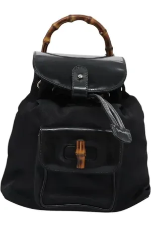 Gucci Femme, Pre-owned, Noir, Taille: ONE Size Pre-owned Tissu sacs-dos