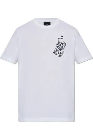 Paul Smith Homme, Tops, Blanc, Taille: XL T-shirt avec impression