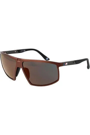 BMW Unisex, Accessoires, Brun, Taille: ONE Size Lunettes de Soleil Sport Homme Bronze Miroir Gris
