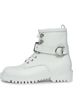 CESARE GASPARI Femme, Chaussures, Blanc, Taille: 41 EU Bottes utilitaires de combat - Blanc
