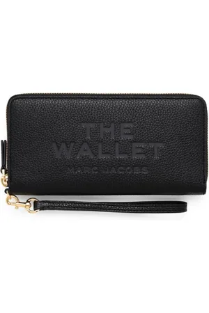 Marc Jacobs Femme, Accessoires, Noir, Taille: ONE Size Portefeuille Noir avec Logo Gravé