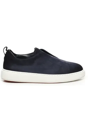 santoni Homme, Chaussures, Bleu, Taille: 41 EU Baskets Bleues avec Semelle en Caoutchouc