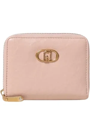 Liu Jo Femme, Accessoires, Rose, Taille: ONE Size Portefeuille en Cuir Noir à Fermeture Éclair
