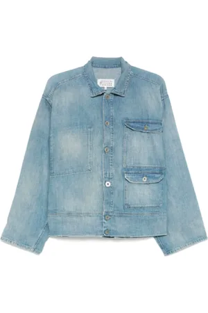 Maison Margiela Homme, Vestes, Bleu, Taille: L Veste de sport bleu clair