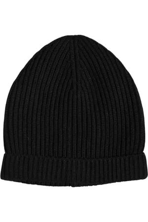 Dolce & Gabbana Homme, Accessoires, Noir, Taille: ONE Size Bonnet Beanie en Cachemire Noir