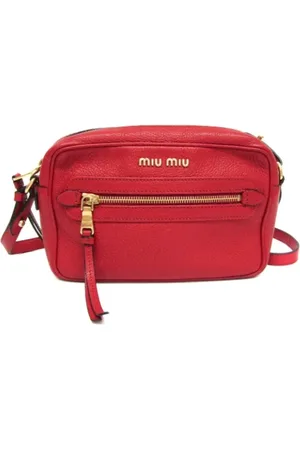 Miu Miu Femme, Pre-owned, Rouge, Taille: ONE Size Pre-owned Cuir sacs-main