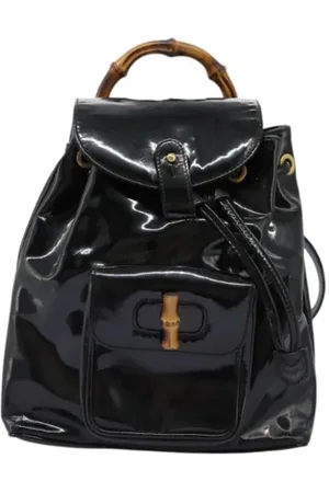 Gucci Femme, Pre-owned, Noir, Taille: ONE Size Pre-owned Cuir sacs-dos