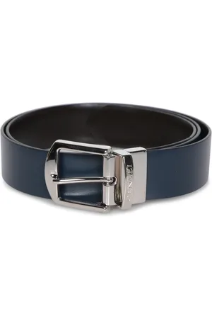 CANALI Homme, Accessoires, Bleu, Taille: 95 CM Ceinture en Cuir Réversible Polyvalente