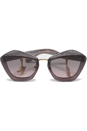 Miu Miu Femme, Pre-owned, Violet, Taille: ONE Size Pre-owned Acetate lunettes-de-soleil