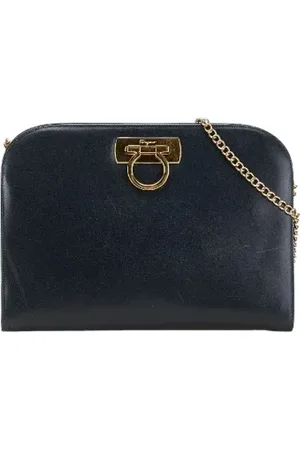 Salvatore Ferragamo Femme, Pre-owned, Bleu, Taille: ONE Size Pre-owned Cuir sacs-bandouliere