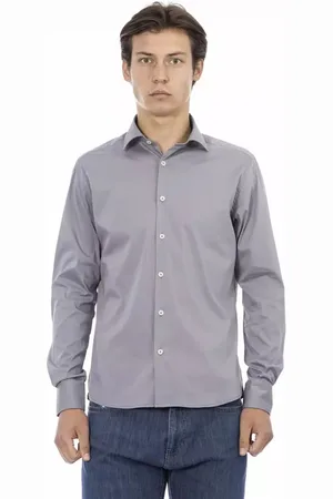 BALDININI Homme, Chemises, Gris, Taille: L Chemise Slim Fit Designer Italienne