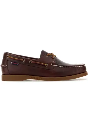 SEBAGO Homme, Chaussures, Brun, Taille: 40 1/2 EU Mocassins en Cuir Marron à Lacets