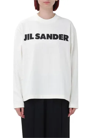 Jil Sander Femme, Tops, , Taille: 42 FR T-shirt Minimaliste avec Logo pour Femmes