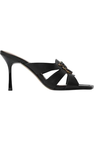 Pinko Femme, Chaussures, Noir, Taille: 35 EU Sandales à Talons Découpés Noires
