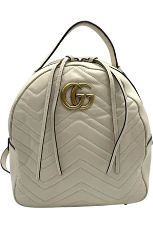 Gucci Femme, Pre-owned, Blanc, Taille: ONE Size Pre-owned Cuir sacs-dos