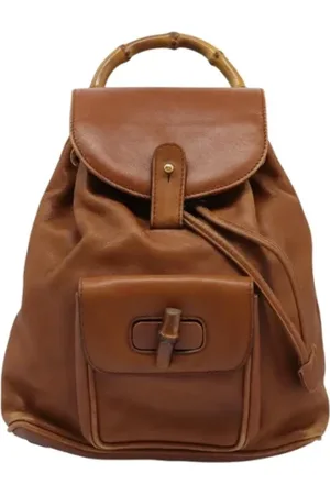 Gucci Femme, Pre-owned, Brun, Taille: ONE Size Pre-owned Cuir sacs-dos