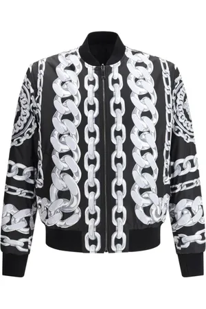 VERSACE Homme, Vestes, Multicolore, Taille: S Bomber Réversible