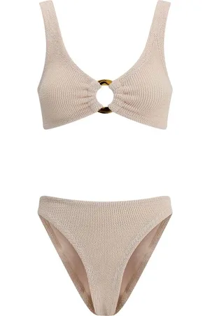 Hunza G Femme, Maillots de bain, , Taille: ONE Size Bikini Julia épaules dénudées avec découpe