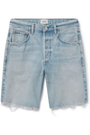 Citizens of Humanity Femme, Shorts, Bleu, Taille: W25 Shorts en denim bleu clair avec bord brut